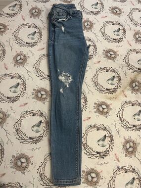 Old Navy Blue Ripped Skinny Jeans